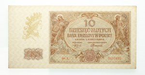 Poland, General Government (1940 - 1941), 10 zloty 1.03.1940, L series.