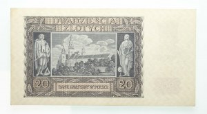 Poland, General Government (1940 - 1941), 20 zloty 1.03.1940, H series.