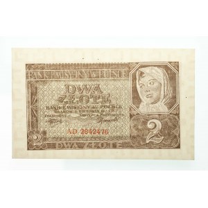 Poland, General Government (1940 - 1941), 2 zloty 1.08.1941, AD series.