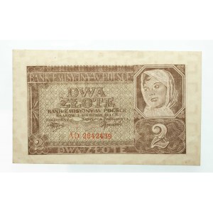 Poland, General Government (1940 - 1941), 2 zloty 1.08.1941, AD series.
