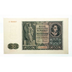 Poland, General Government (1940 - 1941), 50 zloty 1.08.1941, series A.
