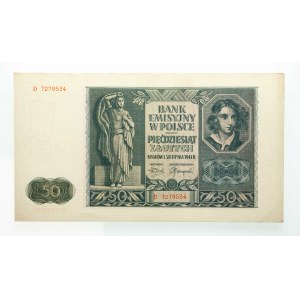 Polska, Generalna Gubernia (1940 - 1941), 50 złotych 1.08.1941, seria D.