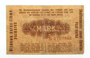 Banknotes of the German occupation authorities 1916-1918, Darlehnskasse Ost Kaunas, 1/2 mark 4.04.1918, series B.