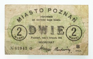Poland, City of Poznań, 2 marks 4.11.1919, B series.