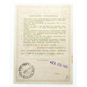 PRL, PKO, Deposit Savings Bond for 10,000 zloty 1983.