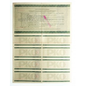 PRL, PKO, Verzinslicher Spargutschein über 10.000 Zloty 1973.