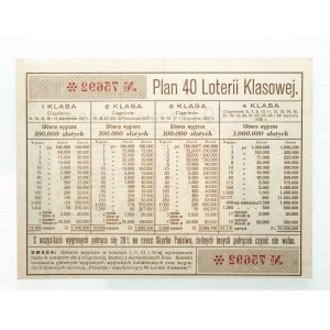 II RP, POLNISCHES LOTTERIEMONOPOL, 40 KLASSE LOTTERIE, IV KLASSE 1/4 LOT, 26.01.1938.