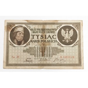 Poland, Second Republic (1919 - 1939), 1000 POLISH MARKS, 17.05.1919, ZP series.