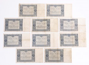 Poland, Second Republic 1919 - 1939, set of 10 5 ZŁOTY banknotes, 2.01.1930.