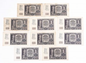 Polska, Generalna Gubernia (1940 - 1941), zestaw 10 banknotów 20 złotych 1.03.1940.