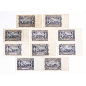 Poland, General Government (1940 - 1941), set of 10 20 zloty banknotes 1.03.1940.