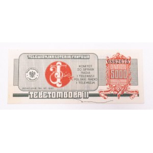 Polska, Teletombola II, los 5000 złotych 13.01.1991.