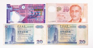 Asia, set of 4 bills.