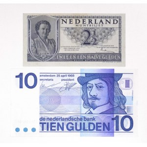 Holandia, zestaw 2 banknotów.