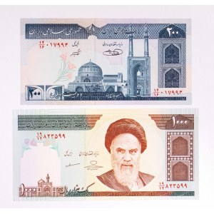 Iran, zestaw 2 banknotów.