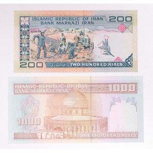 Iran, set of 2 banknotes.