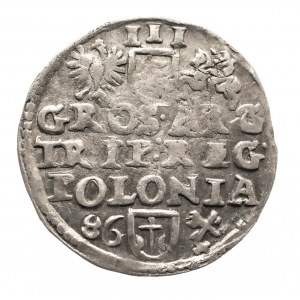 Polska, Stefan Batory (1576-1586), trojak 1586, Poznań