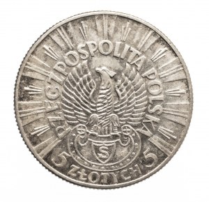 Poland, Second Republic 1918-1939, 5 zloty 1934, Jozef Pilsudski, Shooting Eagle