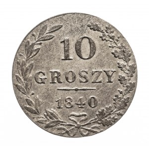 Zabór rosyjski, Mikołaj I (1825-1855), 10 groszy 1840 MW, Warszawa.