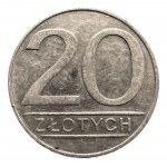 Polska, PRL (1944-1989), 20 złotych 1986, duże cyfry daty, Warszawa