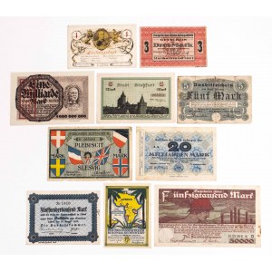 Niemcy, Królewska Huta, zestaw 10 notgeldów