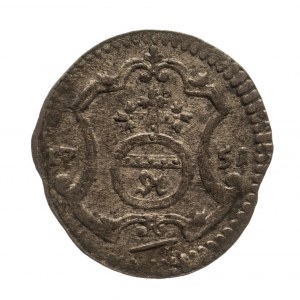 Polska, August III Sas (1733 - 1763), halerz 1751 FWôF, Drezno.