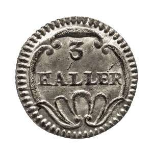 Schweiz, Zürich, 3 Haller (Rappen) n.d., Zürich