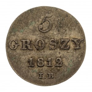 Księstwo Warszawskie (1807-1815), 5 groszy 1812 I.B. Warszawa.