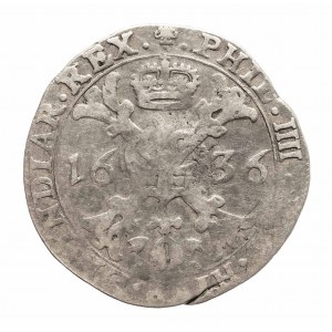 Spanische Niederlande, Philipp IV. (1621-1665), Brabant, 1/2 Patagon 1636, Brüssel