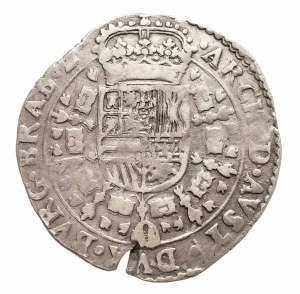 Niderlandy hiszpańskie, Filip IV (1621-1665), Brabancja, 1/2 patagona 1653, Antwerpia
