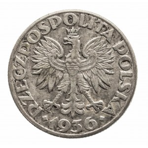 Polska, II Rzeczpospolita (1918-1939), 2 złote 1936, Żaglowiec, Warszawa.