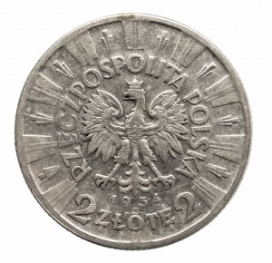 Polska, II Rzeczpospolita 1918-1939, 2 złote Piłsudski 1934, Warszawa.