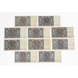 Germany, set of 10 banknotes 10 marks 22.1.1929.