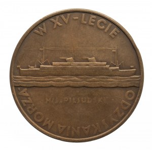Polska, II Rzeczpospolita (1918-1939), medal, 15. rocznica odzyskania dostępu do morza 1935, Warszawa
