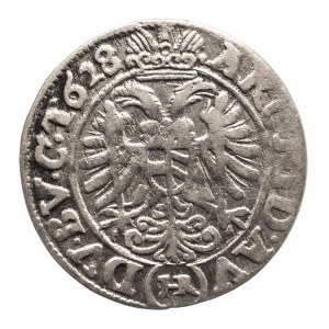 Śląsk, Śląsk pod panowaniem habsburskim, Ferdynand II (1619-1637), 3 krajcary 1628 HR, Wrocław