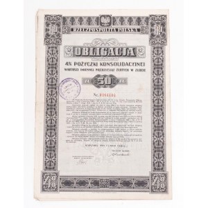 Bond 4% Consolidation Loan 1936 for £50.