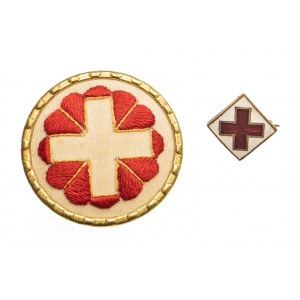 Switzerland, embroidered badge from the town of Horn in the canton of Thurgau, together with a carriage 1939