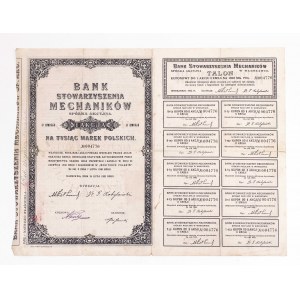 Mechanics Association Bank action at 1000 mkp 1922