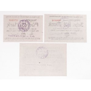 Poland, Malbork (West Prussia) set: 5, 10 and 20 marks 13.11.1918