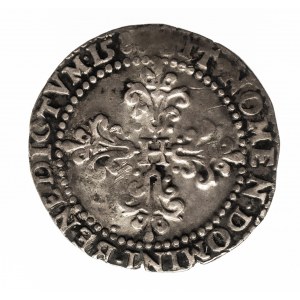 Polen, Heinrich Valois (1573-1575-1589), 1/2 Franc 1587 / B, Rouen