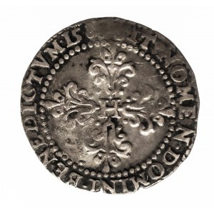 Poland, Henry Valois (1573-1575-1589), 1/2 franc 1587 / B, Rouen