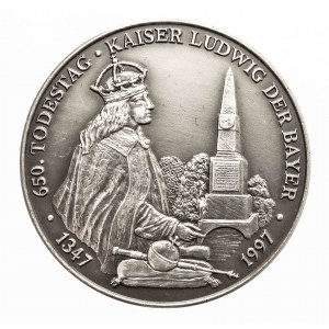 Germany, Bavaria - Medal 650th anniversary of the death of Ludwig IV of Bavaria, silver.