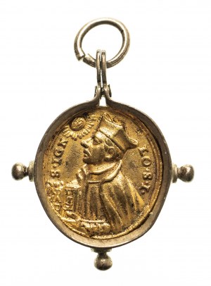 Medalik św. Ignacy Loyola, św. Franciszek Ksawery XVII - XVIII w., brąz złocony