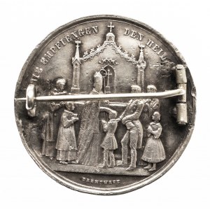 Deutschland, 19. Jahrhundert Medaille, Jungfrau Maria (signiert DRENTWETT), Silber