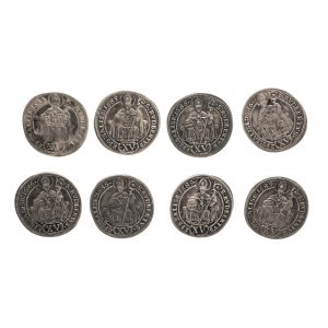 Austria, Salzburg, set of 8 buttons from 15 krajcar coins 1684-1689
