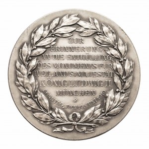 Niemcy, Monachium, Medal z odsłonięcia pomnika Ludwika II 1910
