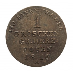 Grand Duchy of Posen, 1 penny 1816 A, Berlin