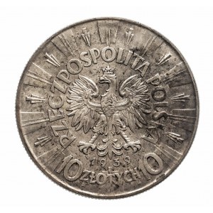 Poland, Second Republic (1918-1939), 10 gold Pilsudski 1939, Warsaw.