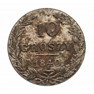 Zabór Rosyjski, Mikołaj I (1825-1855), 10 groszy 1840 MW, Warszawa