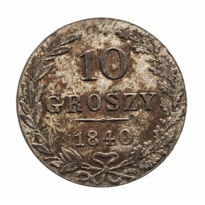 Russian partition, Nicholas I (1825-1855), 10 groszy 1840 MW, Warsaw